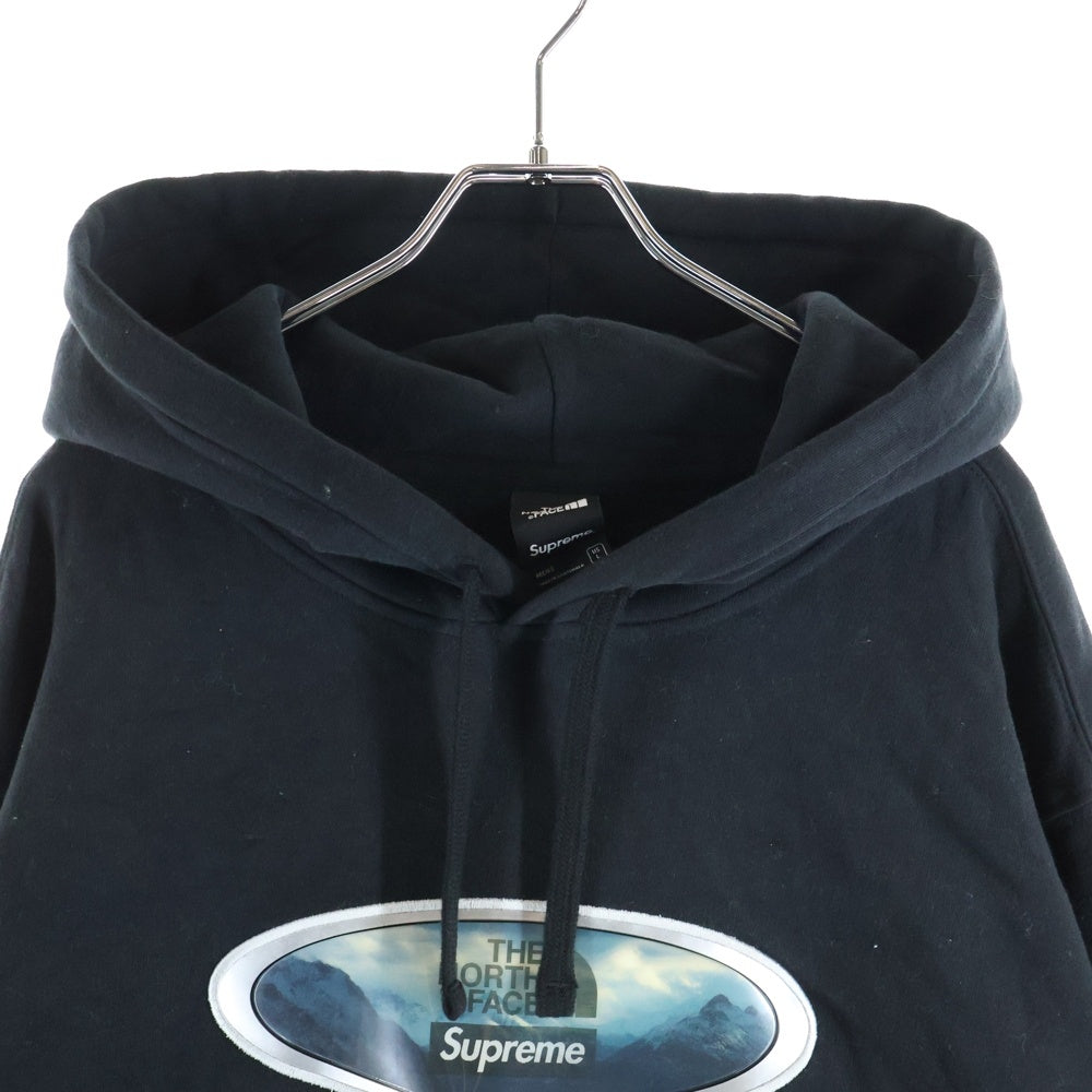 SUPREME(シュプリーム) 21AW×THE NORTH FACE Lenticular Mountains Hooded ザノースフェイス レンチキュラー マウンテン フーディー スウェットシャツ プルオーバーパーカー NT52100I