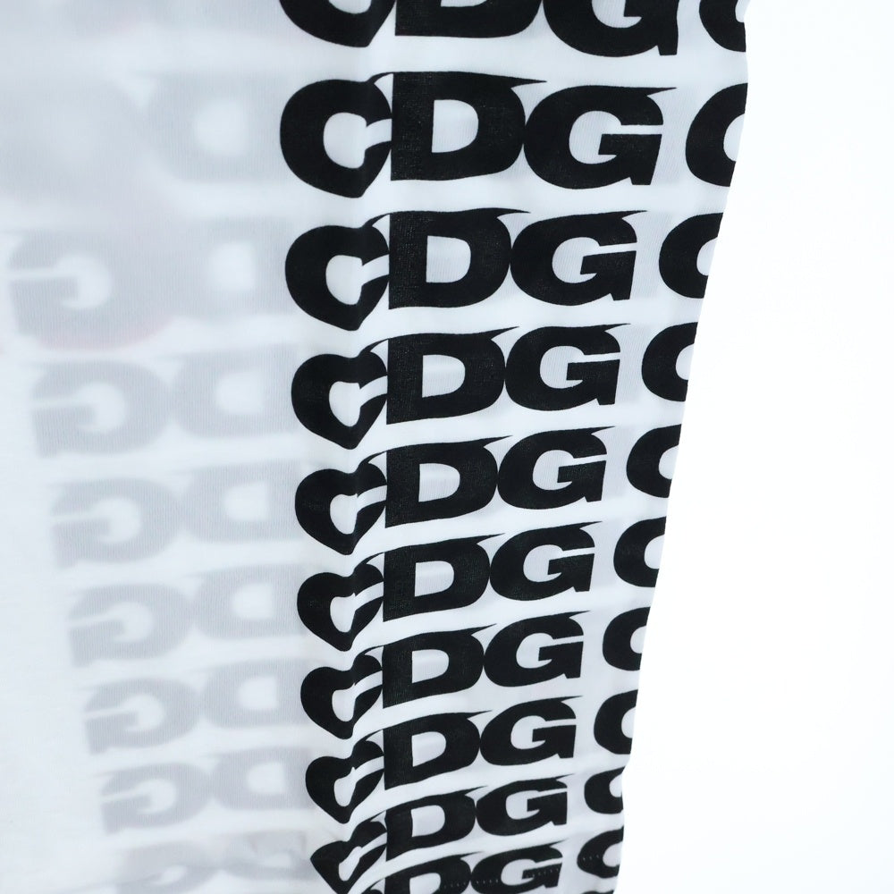 COMME des GARCONS CDG(コムデギャルソン シーディージー) デザインロゴ クルーネック 半袖Tシャツ カットソー ホワイト SB-T005-051-1-5