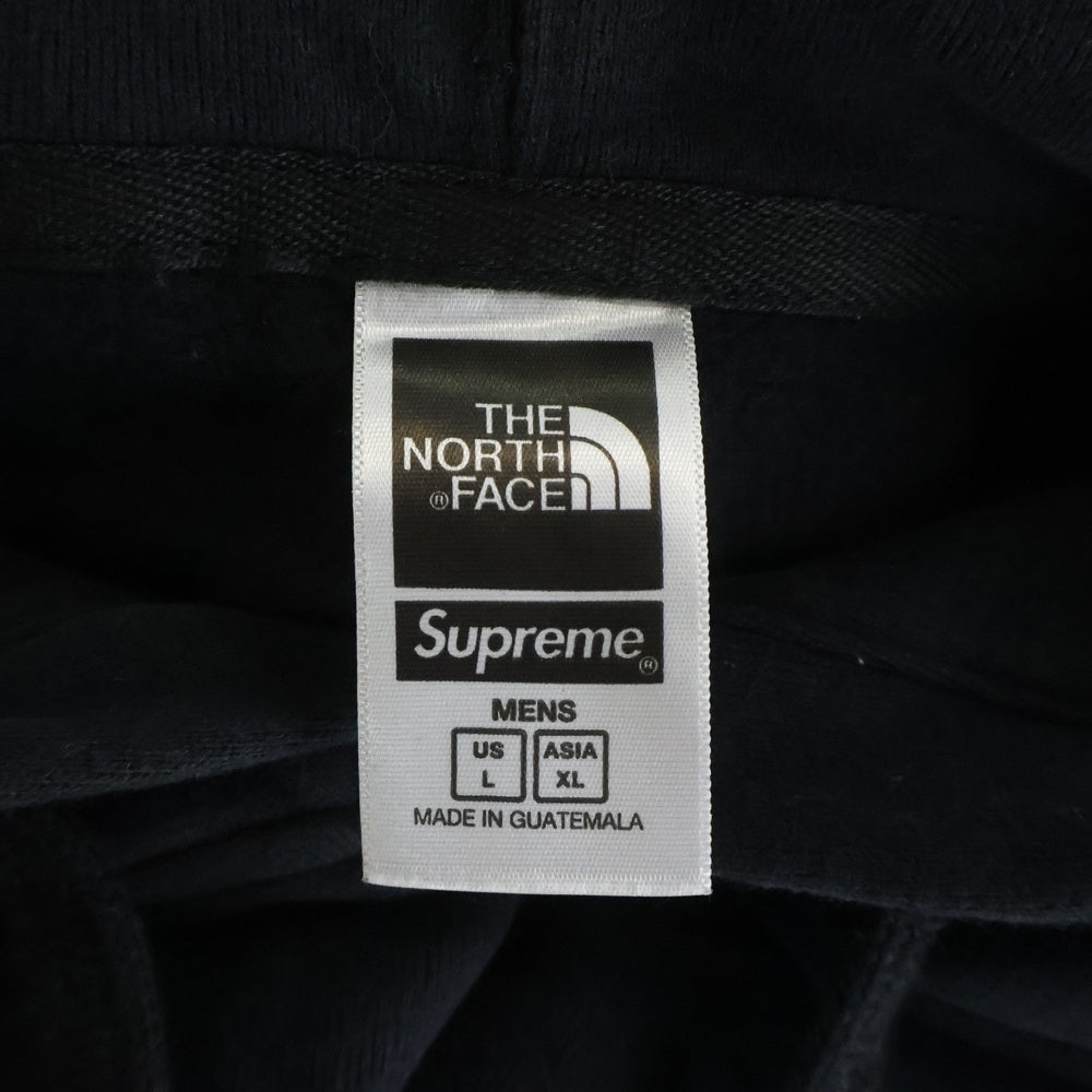 SUPREME(シュプリーム) 22SS ×THE NORTH FACE Bandana Hooded SweatShirt ×ノースフェイス バンダナフーディースウェットシャツ ブラック/ライトブルー パーカー NT022081