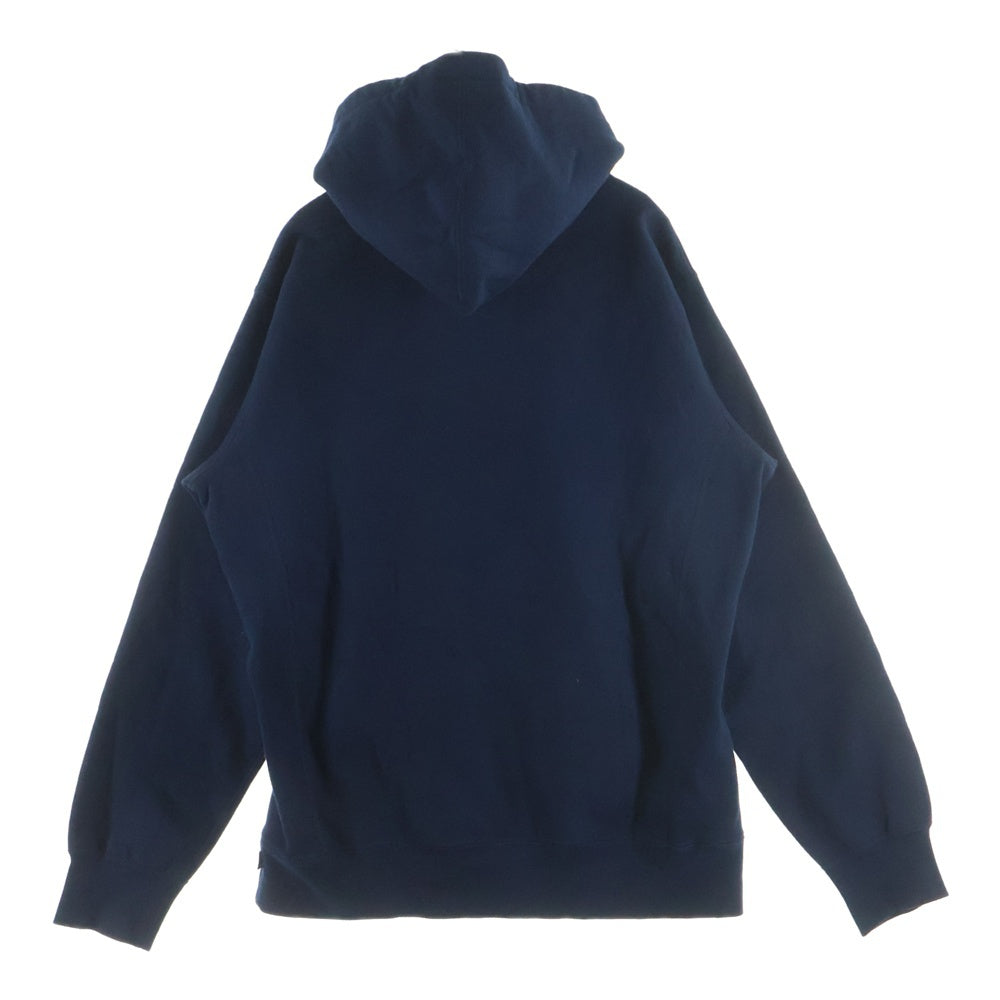 SUPREME(シュプリーム) 16AW Chrome Classic Logo Hooded Sweatshirt クローム クラシック ロゴ スウェットシャツ プルオーバーパーカー ネイビー