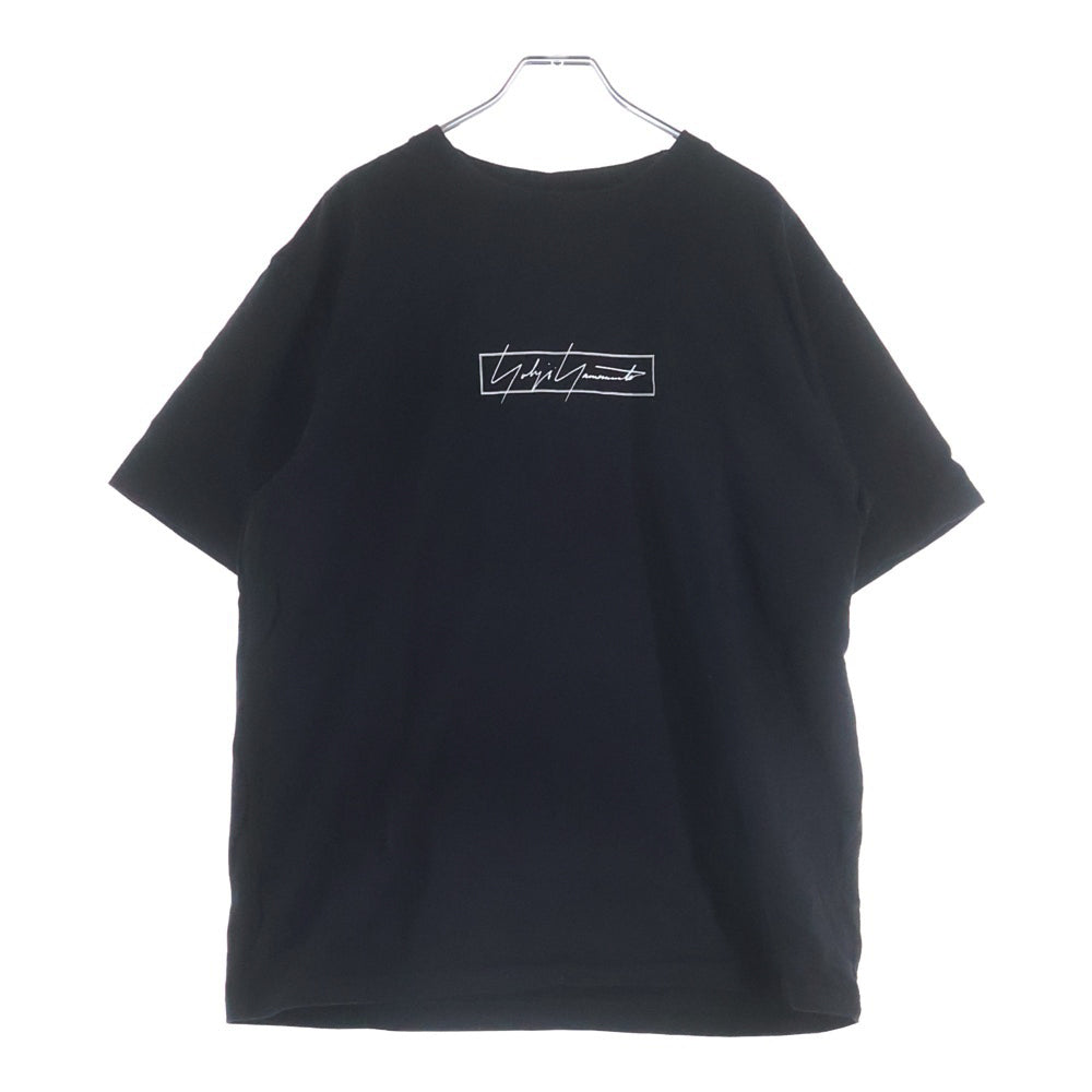Yohji Yamamoto(ヨウジヤマモト) ×NewEra Logo Tee ニューエラ フロントロゴ クルーネック 半袖Tシャツ カットソー ブラック HN-T97-081