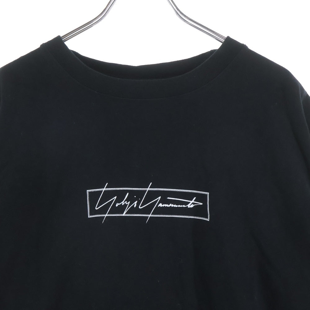 Yohji Yamamoto(ヨウジヤマモト) ×NewEra Logo Tee ニューエラ フロントロゴ クルーネック 半袖Tシャツ カットソー ブラック HN-T97-081