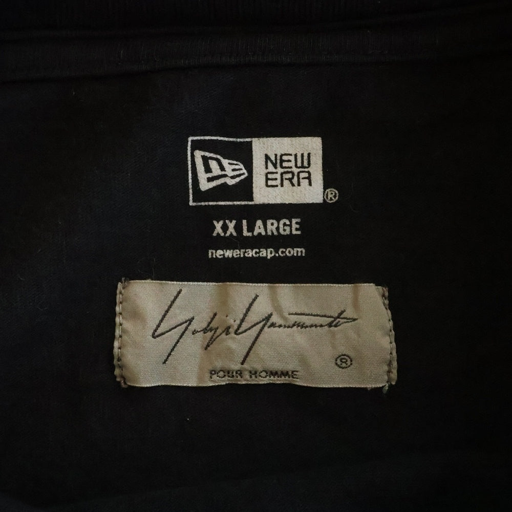 Yohji Yamamoto(ヨウジヤマモト) ×NewEra Logo Tee ニューエラ フロントロゴ クルーネック 半袖Tシャツ カットソー ブラック HN-T97-081