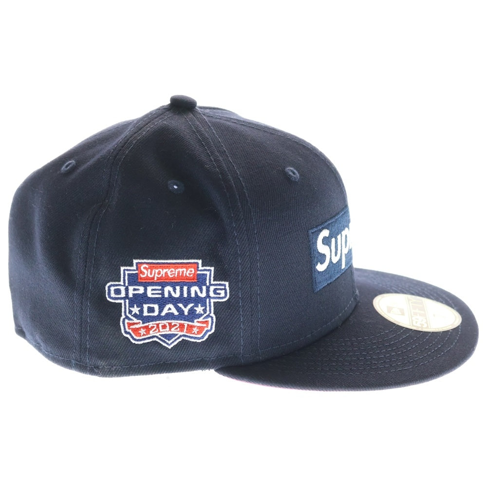 SUPREME(シュプリーム) 21AW ×NEW ERA Opening Day Box Logo Cap ニューエラ オープニングディ ボックス ロゴキャップ ネイビー