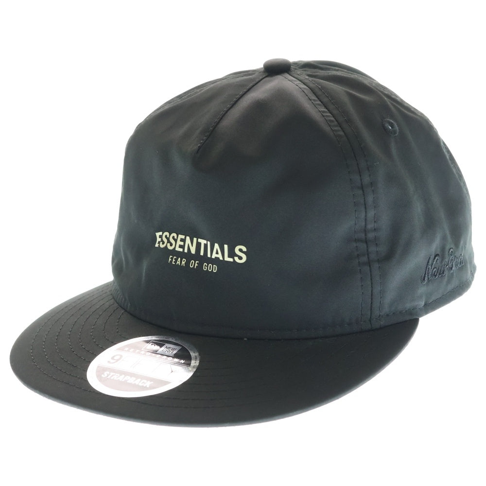 NEW ERA(ニューエラ) ×FEAR OF GOD ESSENTIALS フロント ロゴ キャップ 帽子 ブラック