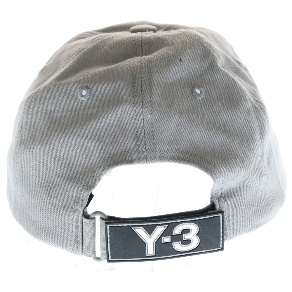 Y-3(ワイスリー) ラバーロゴ ベースボールキャップ 帽子 グレー GK3128