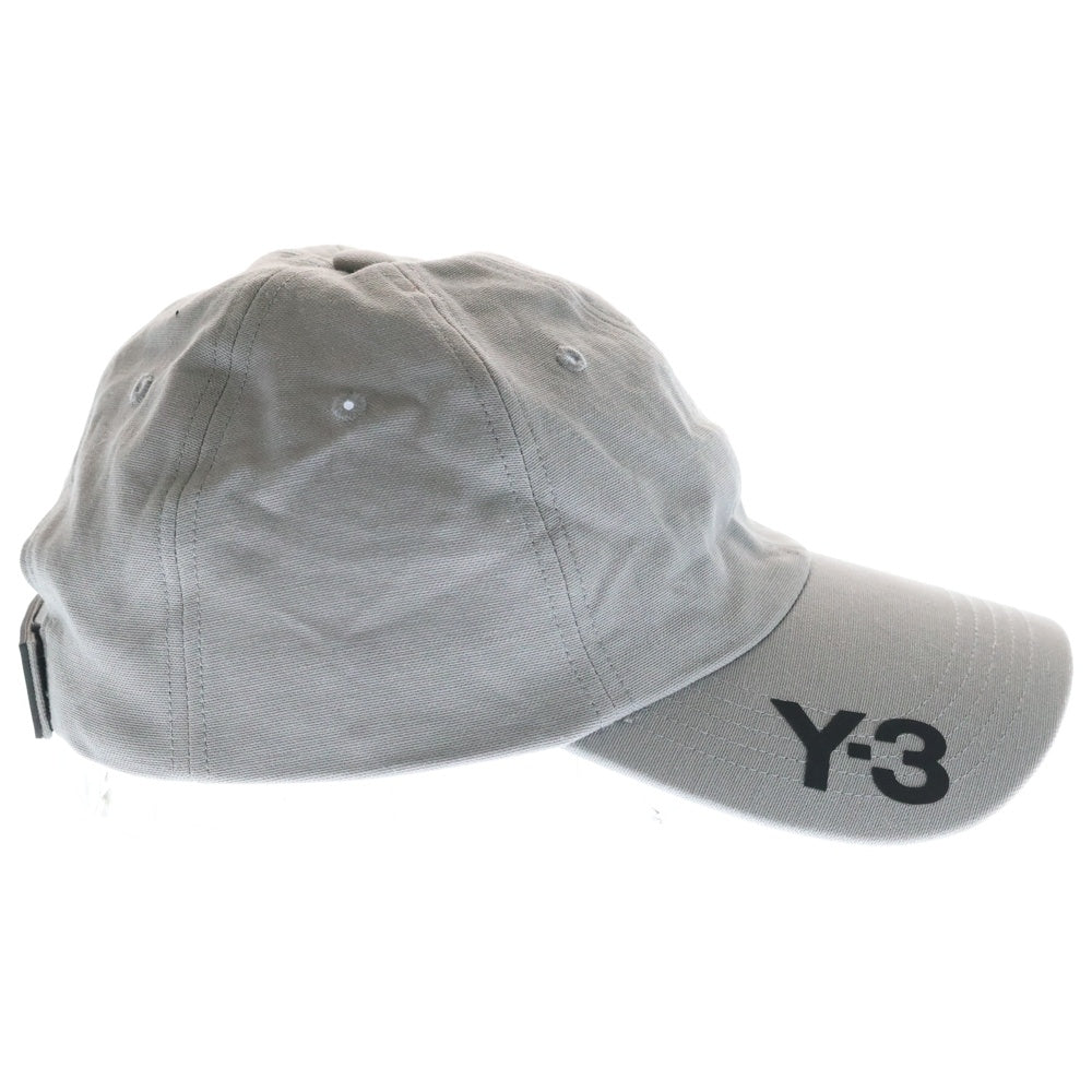 Y-3(ワイスリー) ラバーロゴ ベースボールキャップ 帽子 グレー GK3128