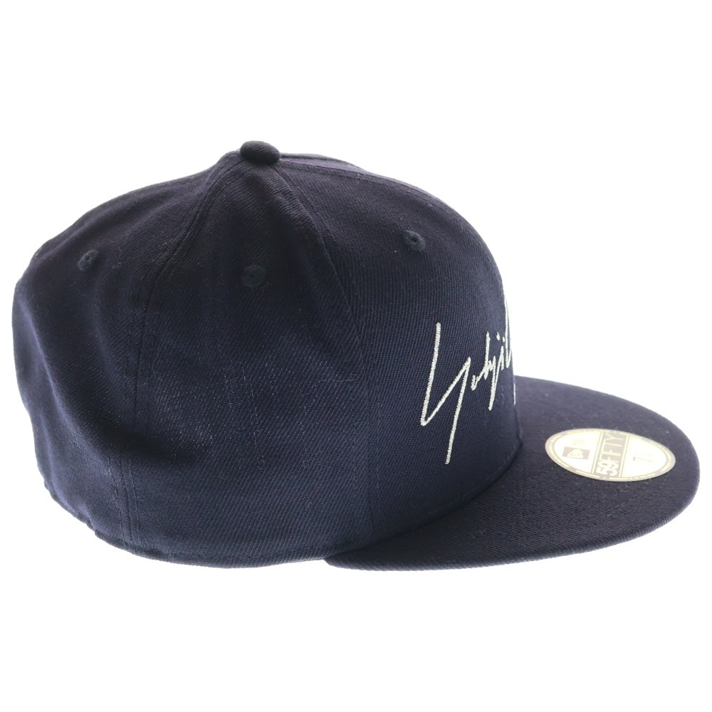 Yohji Yamamoto POUR HOMME(ヨウジヤマモト プールオム) ×NEW ERA フロント刺繍ロゴ ベースボールキャップ 帽子 ネイビー FN-H83-860