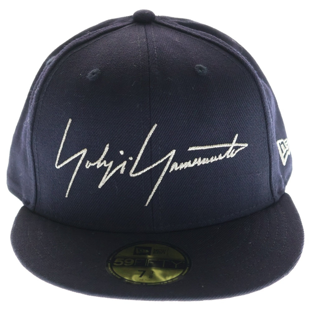 Yohji Yamamoto POUR HOMME(ヨウジヤマモト プールオム) ×NEW ERA フロント刺繍ロゴ ベースボールキャップ 帽子 ネイビー FN-H83-860