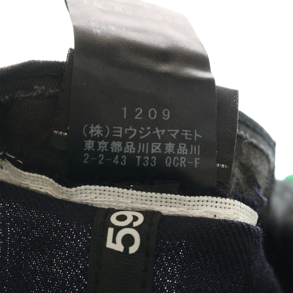 Yohji Yamamoto POUR HOMME(ヨウジヤマモト プールオム) ×NEW ERA フロント刺繍ロゴ ベースボールキャップ 帽子 ネイビー FN-H83-860
