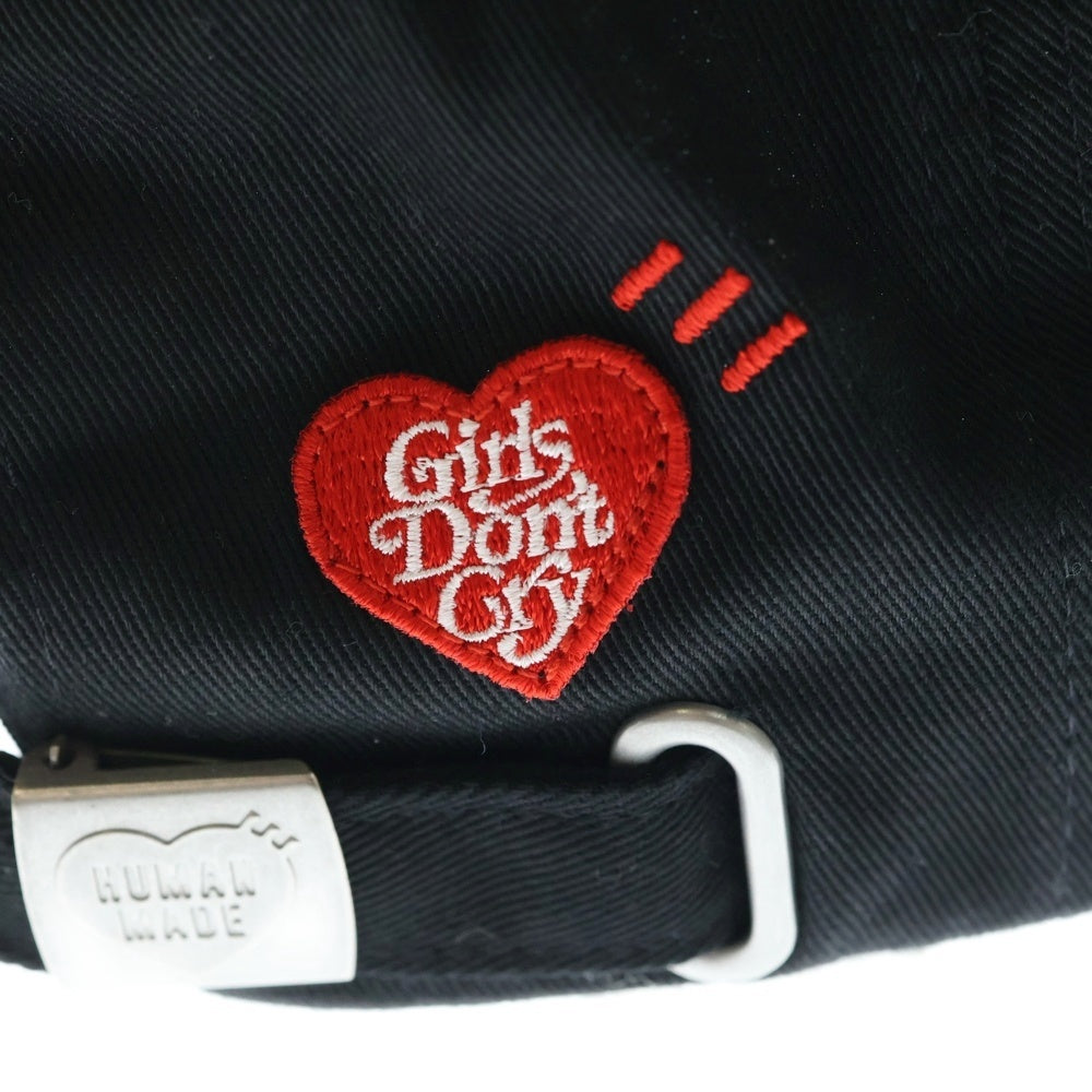 HUMAN MADE(ヒューマンメイド) ×GirlsDon'tCry 6PANEL TWILL CAP ガールズドントクライ 6パネル ツィル キャップ 帽子 ブラック XX20GD015