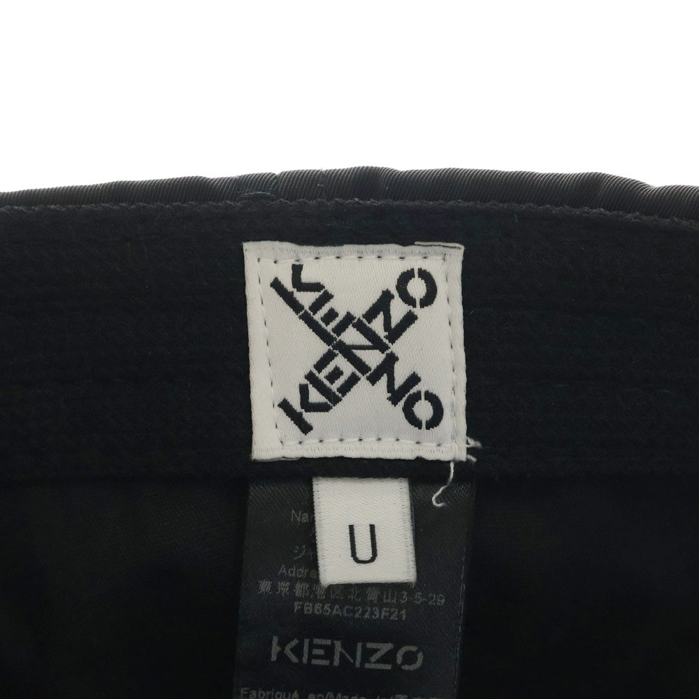 KENZO(ケンゾー) クロスロゴ 6パネル ベースボールキャップ ブラック