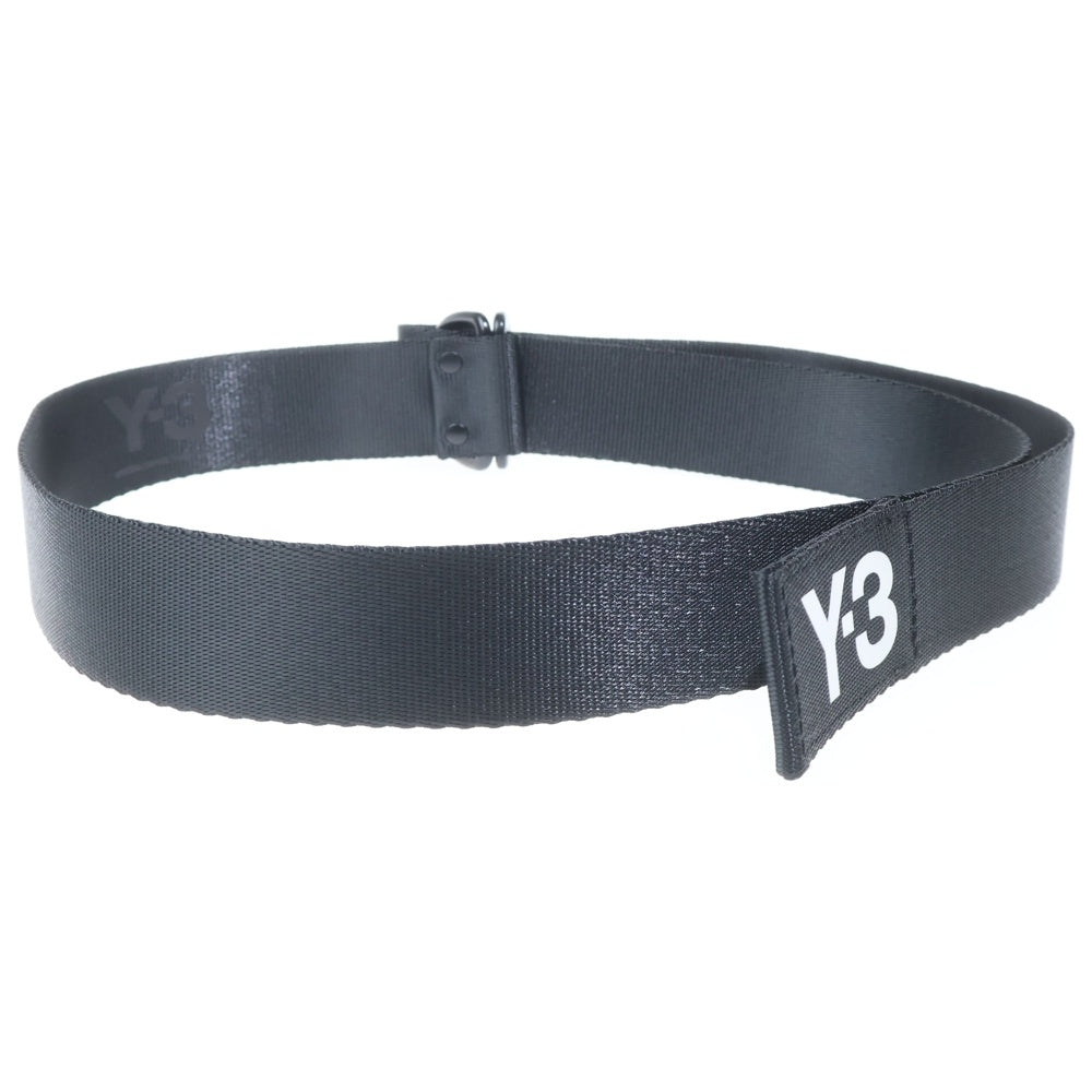 Y-3(ワイスリー) クラシックロゴ バックル Dリング ベルト ブラック