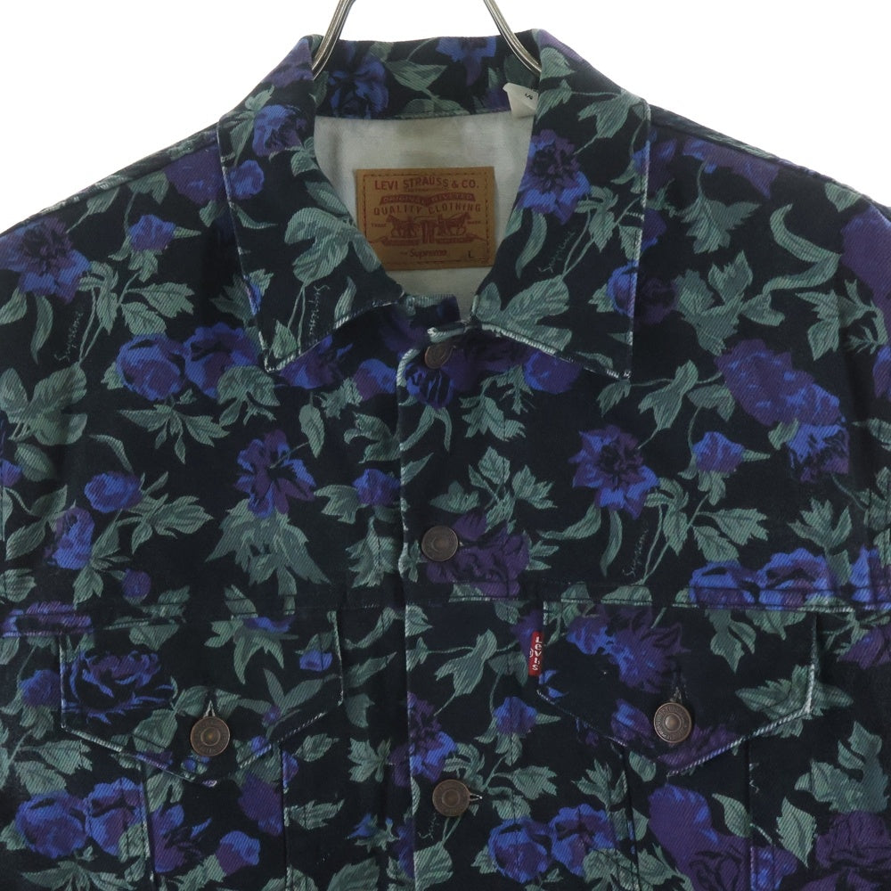 SUPREME(シュプリーム) 16SS ×Levi's Roses Trucker Jacket リーバイス ローズトラッカー デニムジャケット マルチカラー