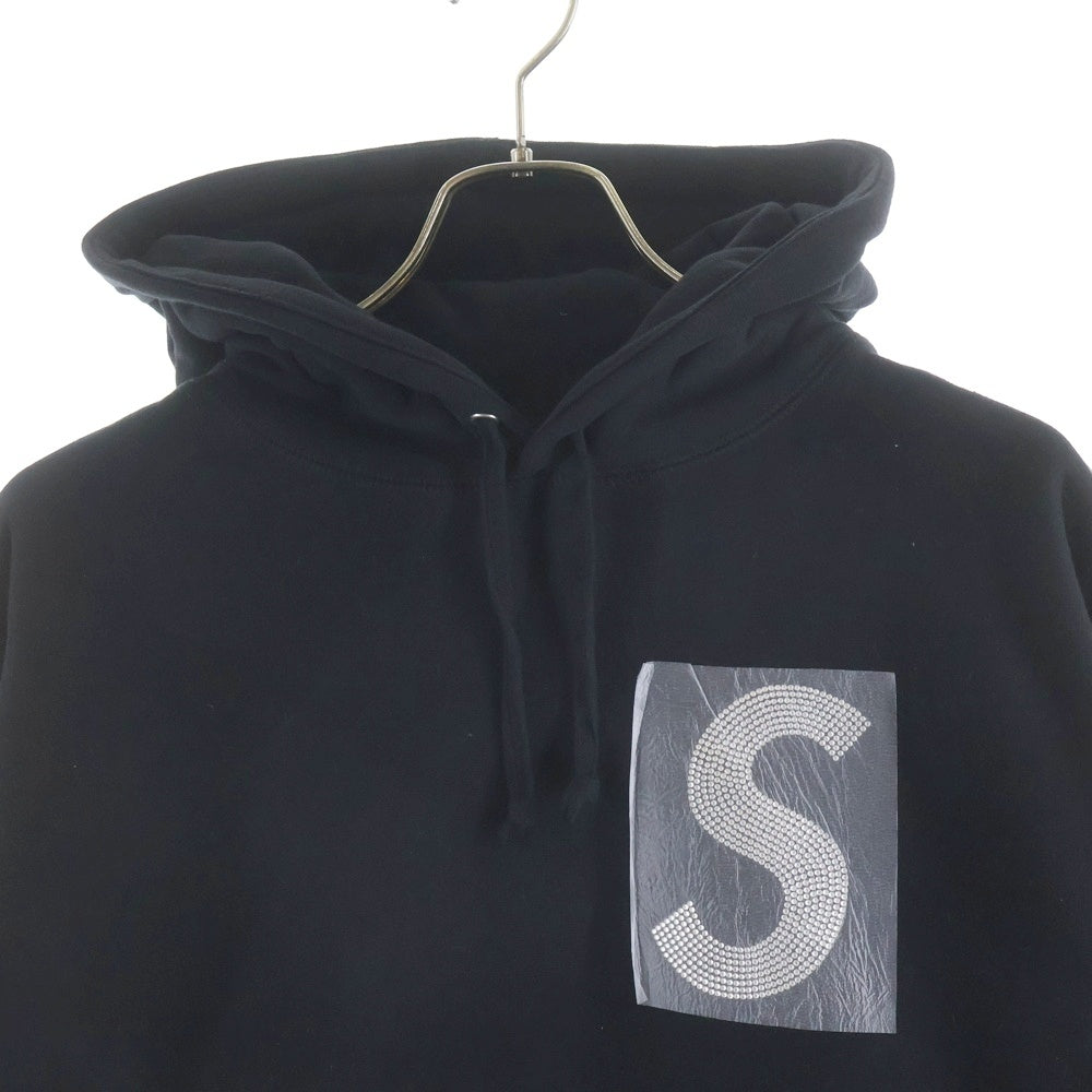 SUPREME(シュプリーム) 21SS ×Swarovski S Logo Hooded Sweatshirt スワロフスキー Sロゴ スウェット プルオーバーパーカー ブラック
