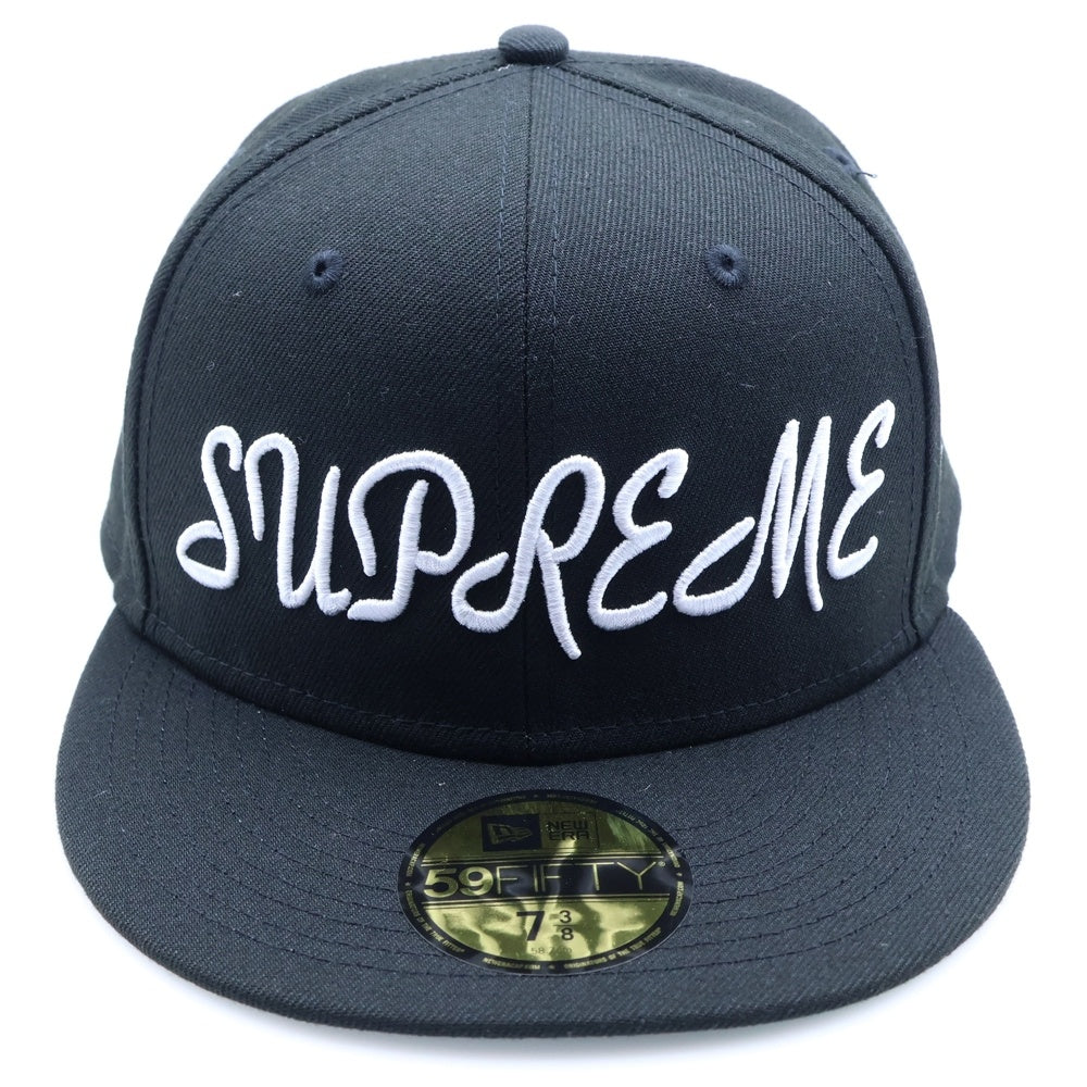 SUPREME(シュプリーム) 18AW ×NEW ERA Classic Script Cap ×ニューエラ クラシック スクリプト キャップ ブラック