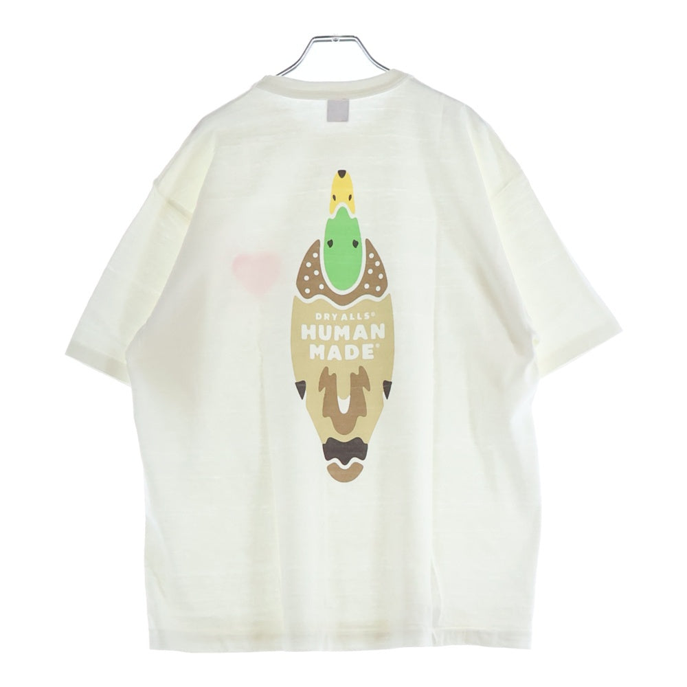 HUMAN MADE(ヒューマンメイド) 20SS Heart Print Tee ハート プリント クルーネック 半袖Tシャツ カットソー ホワイト HM19TE001