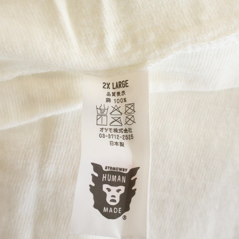 HUMAN MADE(ヒューマンメイド) 20SS Heart Print Tee ハート プリント クルーネック 半袖Tシャツ カットソー ホワイト HM19TE001