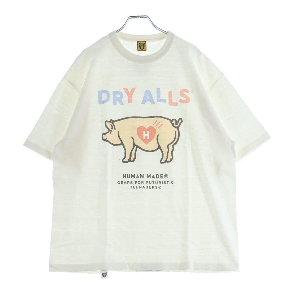 HUMAN MADE(ヒューマンメイド) Pig Graphic Print Tee ピッグ グラフィック プリント クルーネック 半袖Tシャツ カットソー ホワイト HM17TE006