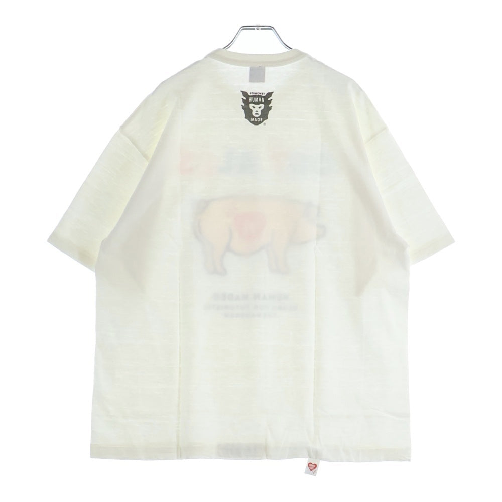 HUMAN MADE(ヒューマンメイド) Pig Graphic Print Tee ピッグ グラフィック プリント クルーネック 半袖Tシャツ カットソー ホワイト HM17TE006