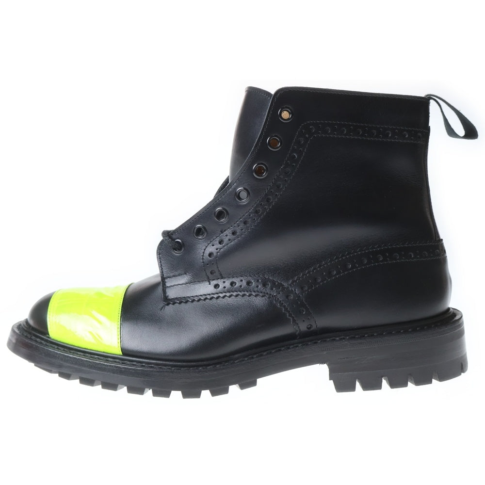 Tricker's(トリッカーズ) ×JUNYA WATANABE COMME des GARCONS ジュンヤ ワタナベ コムデギャルソンズ リフレクターブーツ ブラック/グリーン M8061
