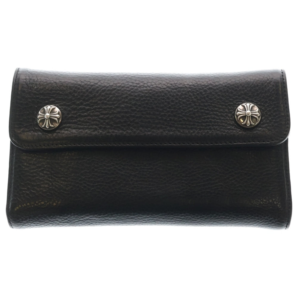 CHROME HEARTS(クロムハーツ) WAVE ウェーブ レザーウォレット 財布 ブラック BCA375