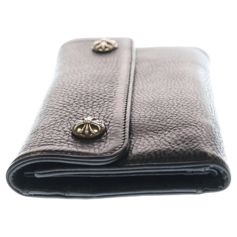 CHROME HEARTS(クロムハーツ) WAVE ウェーブ レザーウォレット 財布 ブラック BCA375