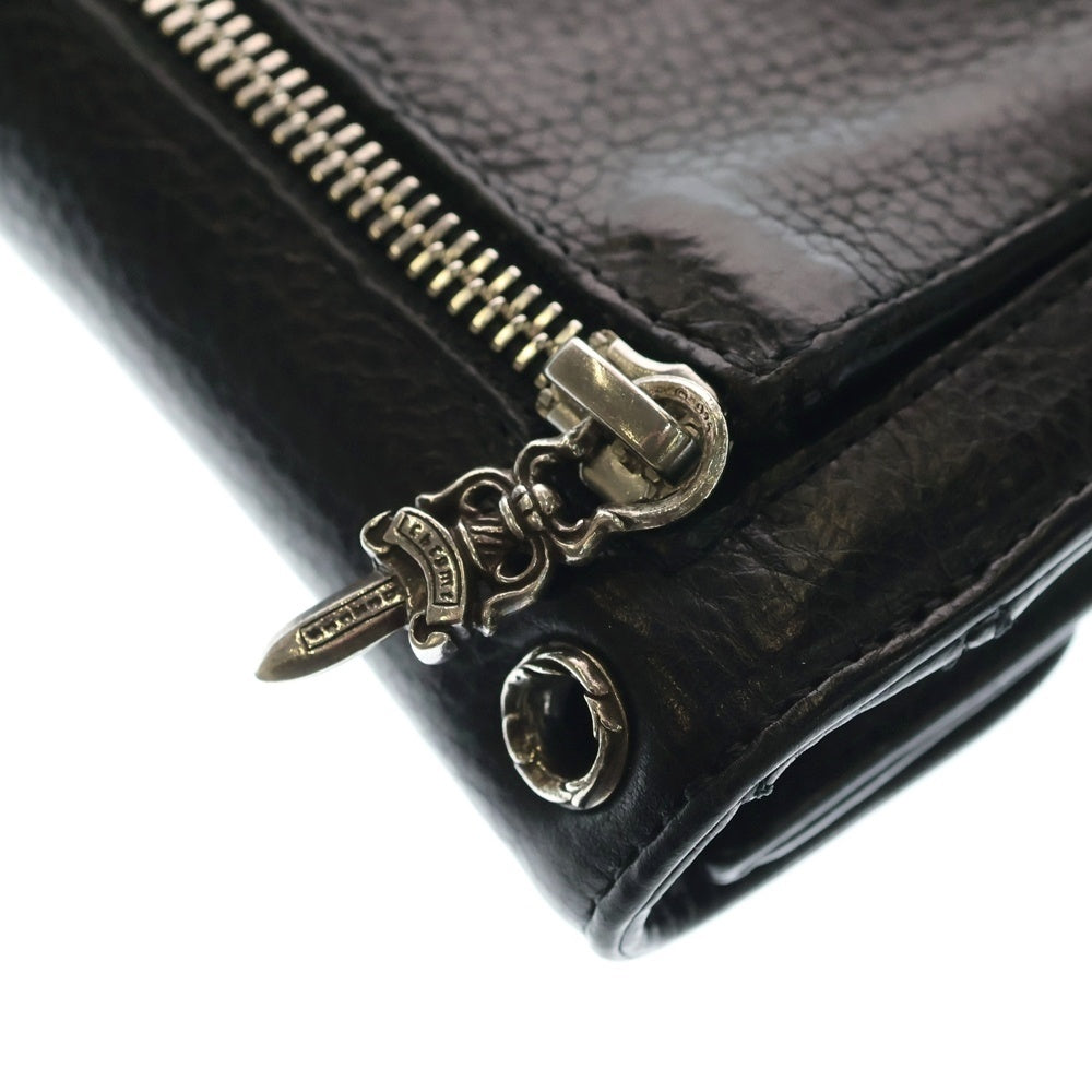 CHROME HEARTS(クロムハーツ) WAVE ウェーブ レザーウォレット 財布 ブラック BCA375