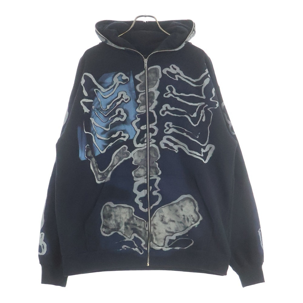 Cactus Jack(カクタスジャック) ×Fragment Design Skeleton Graffiti Full Zip Hoodie フラグメントデザイン スケルトングラフィティ フルジップアップパーカー ブラック