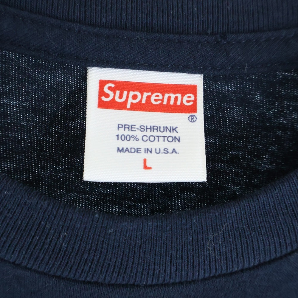 SUPREME(シュプリーム) Bandana Box Logo Tee バンダナボックスロゴ クルーネック半袖Tシャツカットソー ネイビー