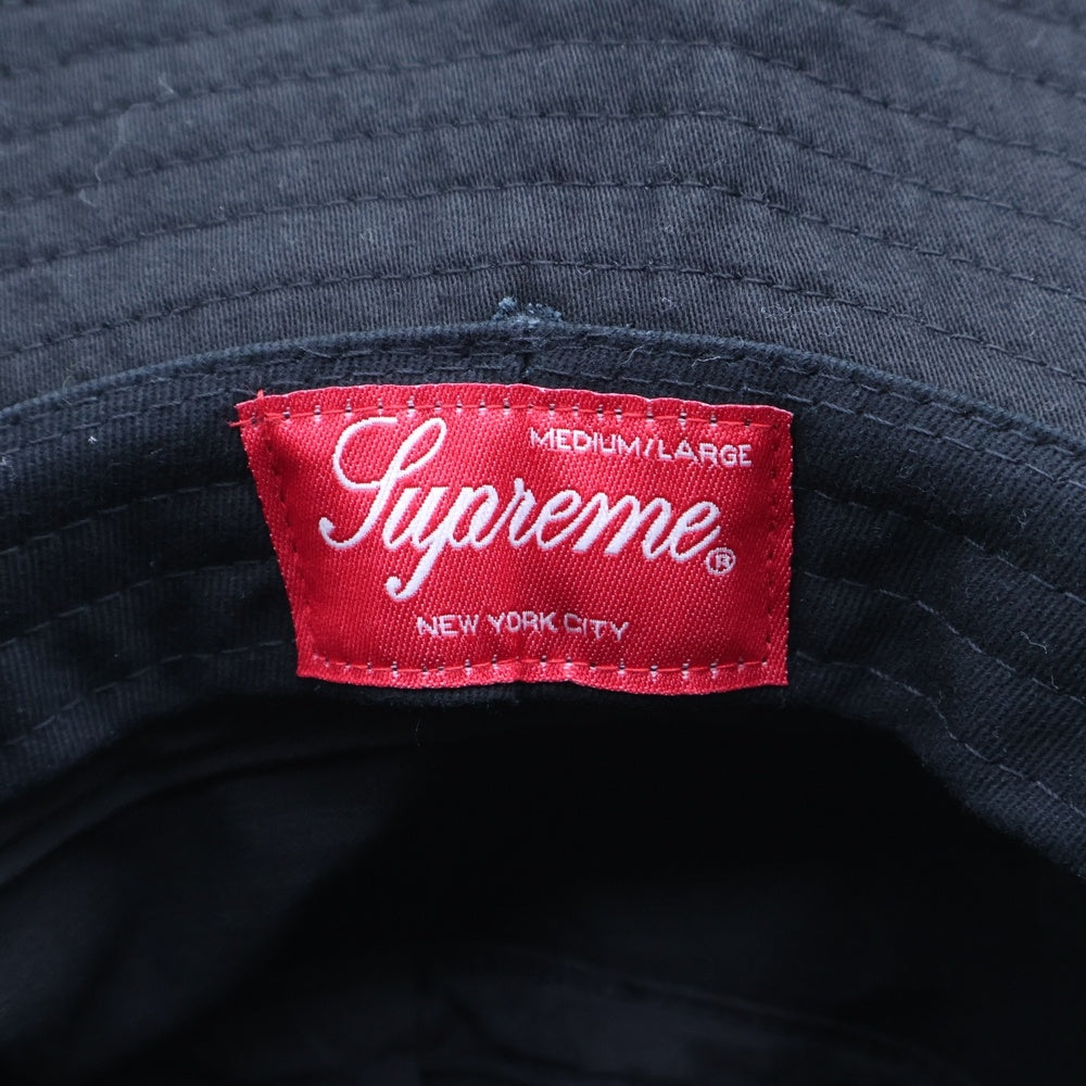 SUPREME(シュプリーム) Military Boonie Box Logo ボックスロゴ ミリタリー バケットハット 帽子 ブラック