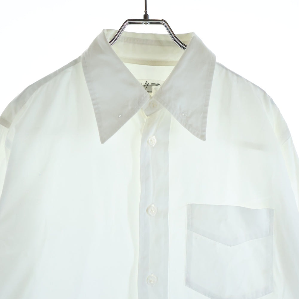 Yohji Yamamoto POUR HOMME(ヨウジヤマモト プールオム) ピンホール コットン長袖シャツ ホワイト