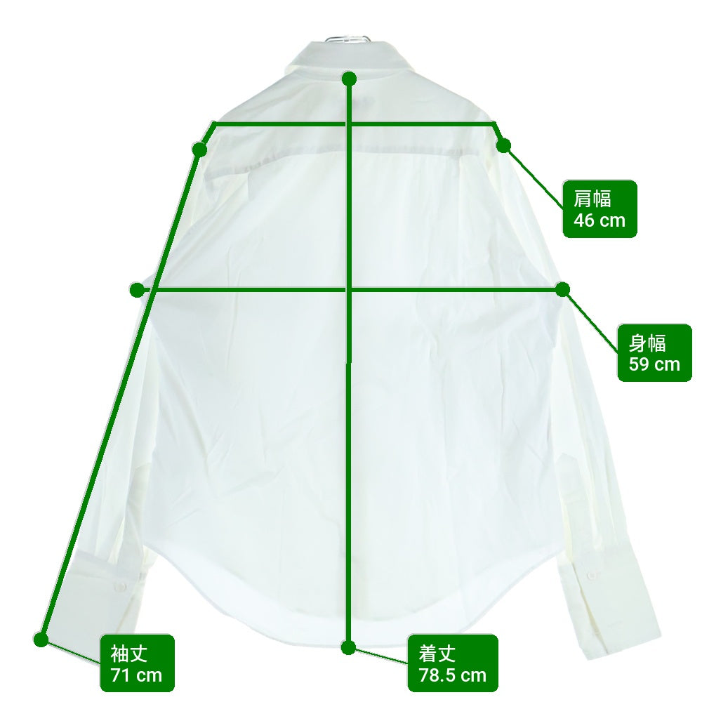 Yohji Yamamoto POUR HOMME(ヨウジヤマモト プールオム) ピンホール コットン長袖シャツ ホワイト