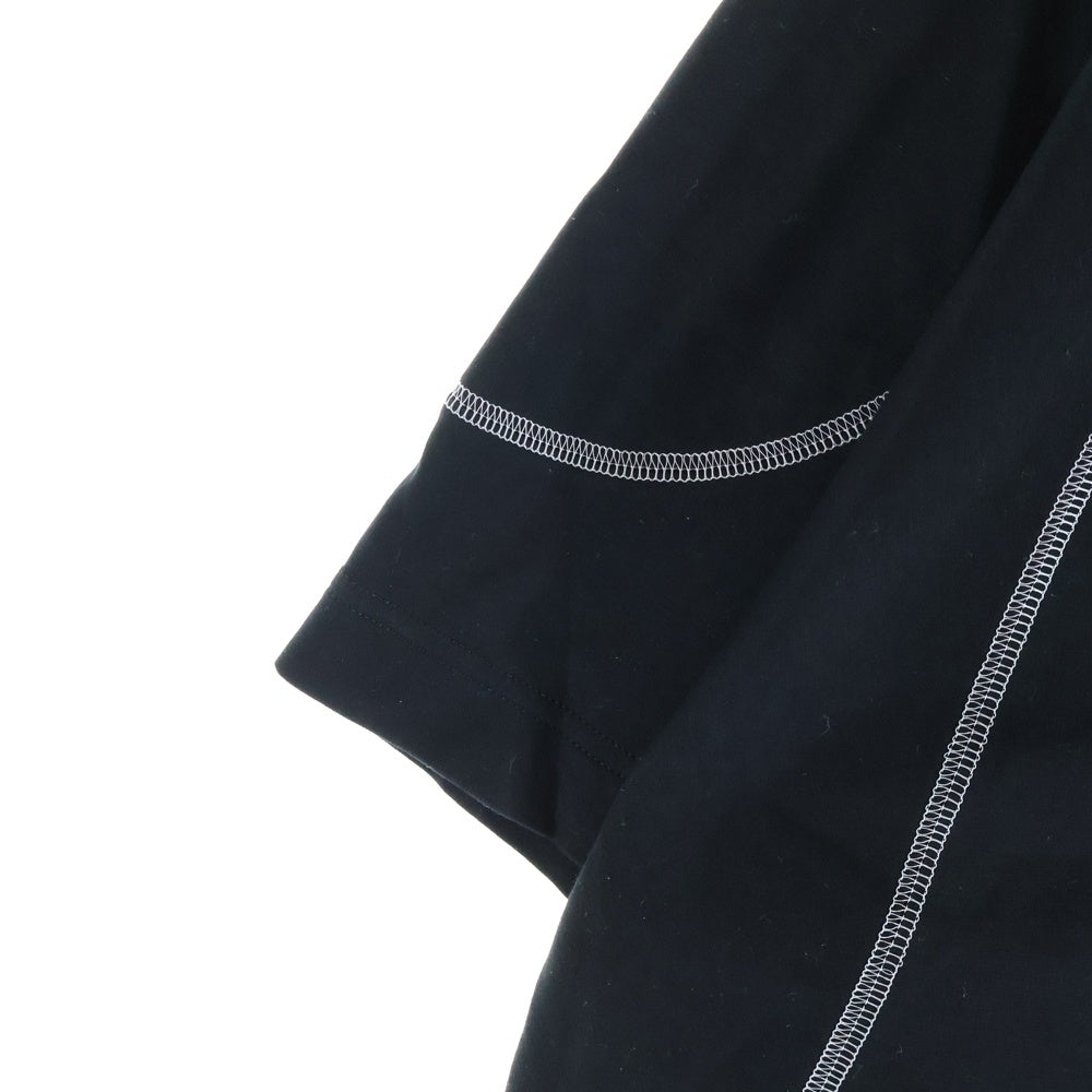 CLESSTE(クレスト) FUTURE T-SHIRT WITH DRAWSTRINGS ヒューチャー クルーネック半袖Tシャツカットソー ウィズ ドローストリング ブラック CLE-TE-2411