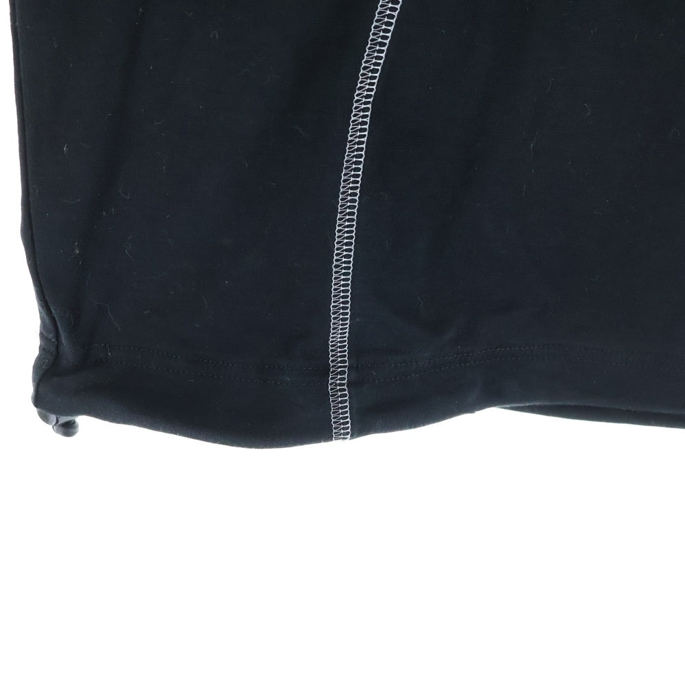 CLESSTE(クレスト) FUTURE T-SHIRT WITH DRAWSTRINGS ヒューチャー クルーネック半袖Tシャツカットソー ウィズ ドローストリング ブラック CLE-TE-2411