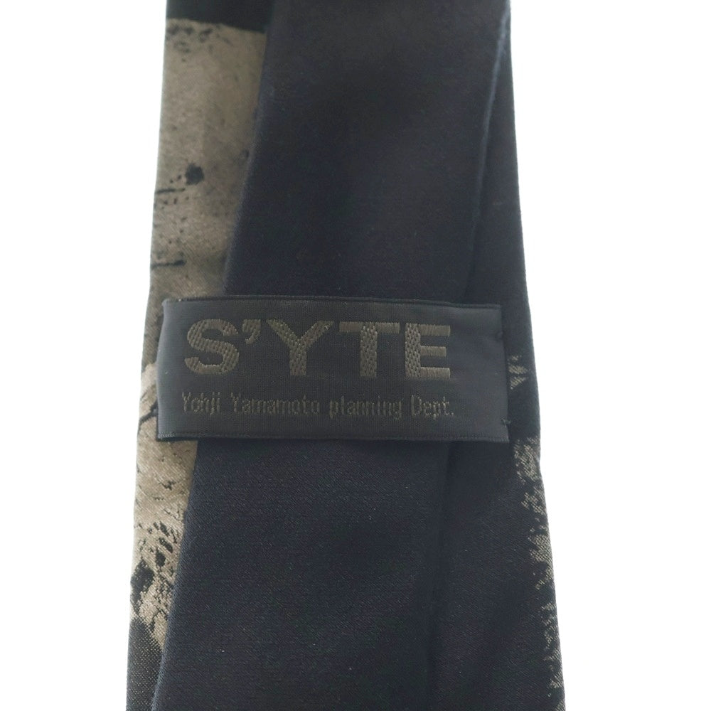 s'yte(サイト) DER HIMMEL UBER プリントネクタイ ブラック