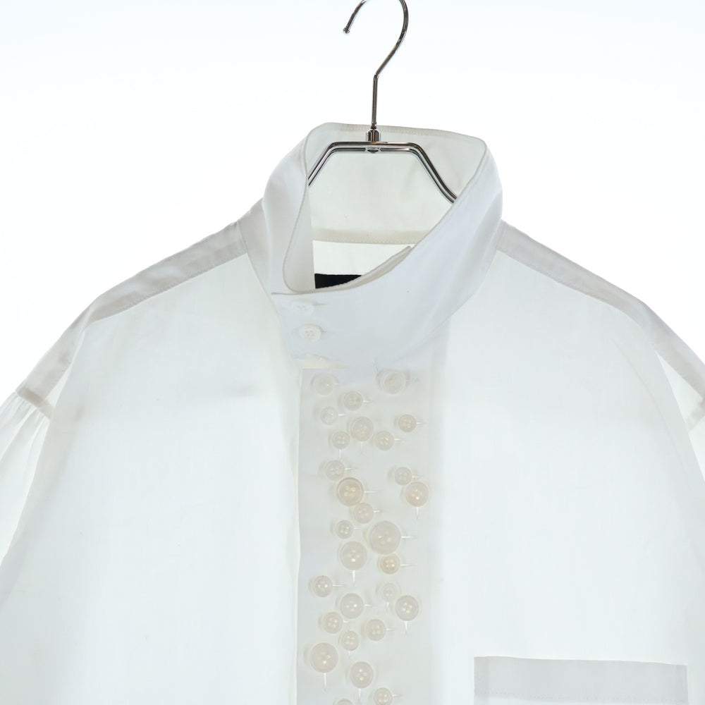 Yohji Yamamoto(ヨウジヤマモト) Power of the WHITE shirt BROAD LONG SLV MANY BUTTONS SHIRT ブロード メニー ボタンデザイン 長袖シャツ ホワイト PL-B01-001