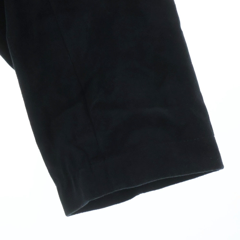 Yohji Yamamoto POUR HOMME(ヨウジヤマモト プールオム) 25AW スタンドカラー コットン別珍 ベルト付き シングルコート ブラック HM-C16-048