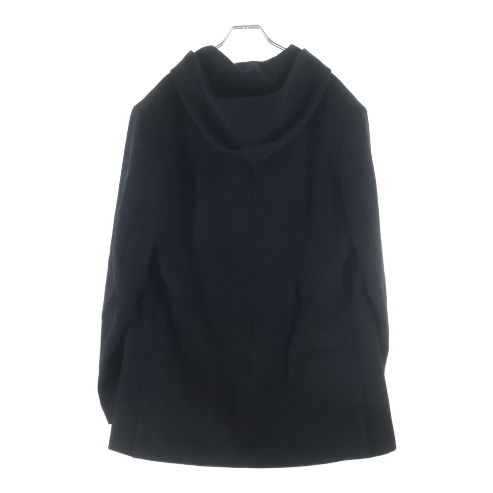 Yohji Yamamoto POUR HOMME(ヨウジヤマモト プールオム) 24AW LOOK11 ARMY GABARDINE HOODED TAB JACKET アーミーギャバジン フーデッド タブ ジャケット ブラック HO-J53-101