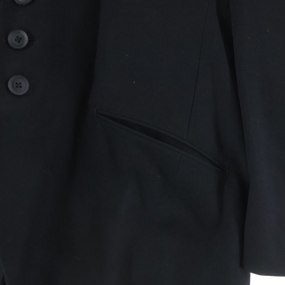 Yohji Yamamoto POUR HOMME(ヨウジヤマモト プールオム) 24AW LOOK11 ARMY GABARDINE HOODED TAB JACKET アーミーギャバジン フーデッド タブ ジャケット ブラック HO-J53-101