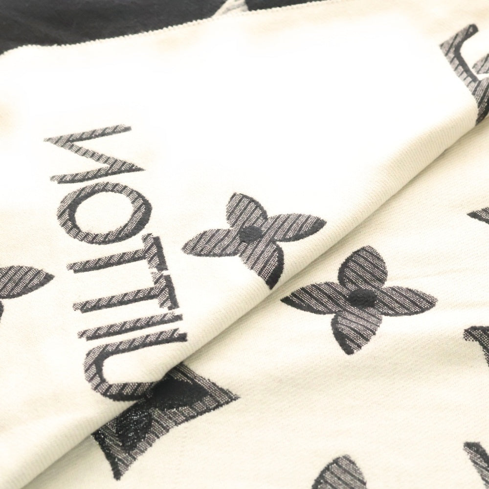 LOUIS VUITTON(ルイヴィトン) LV エセンシャルモノグラム 総柄ロゴ ストール ブラック レディース