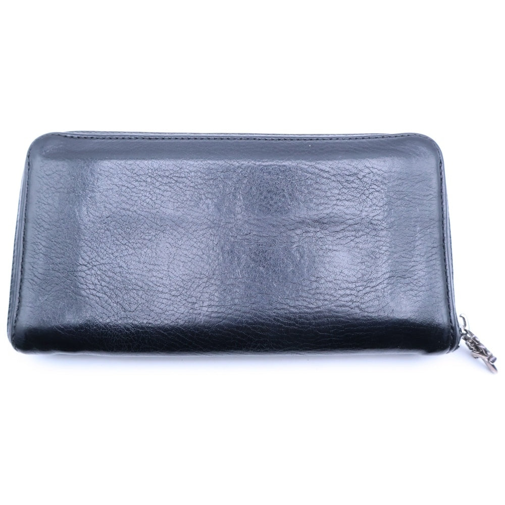CHROME HEARTS(クロムハーツ) REC F ZIP PLANE プレーン ラウンドジップレザーウォレット 財布 ブラック BCA370