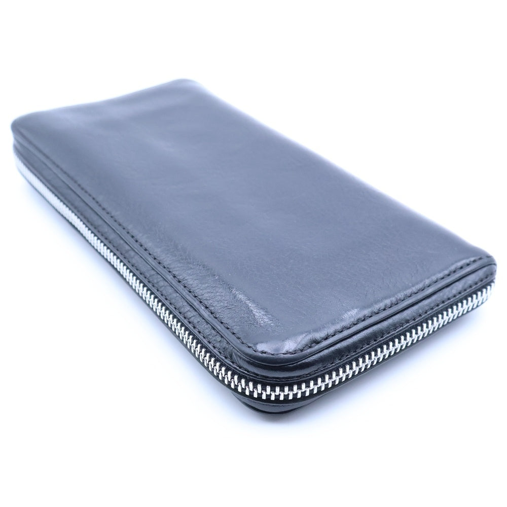 CHROME HEARTS(クロムハーツ) REC F ZIP PLANE プレーン ラウンドジップレザーウォレット 財布 ブラック BCA370