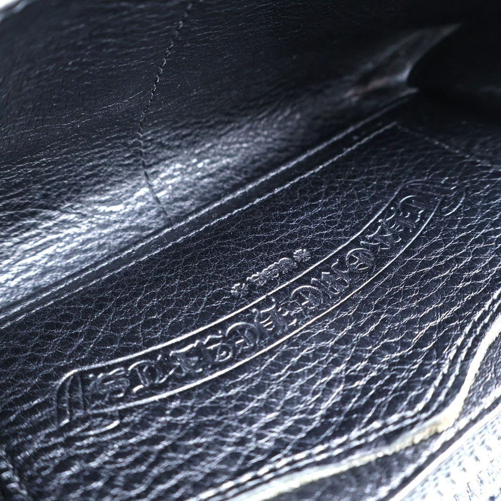 CHROME HEARTS(クロムハーツ) REC F ZIP PLANE プレーン ラウンドジップレザーウォレット 財布 ブラック BCA370