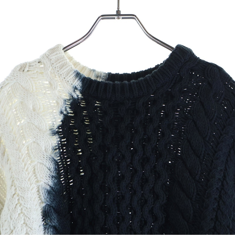 STUSSY(ステューシー) 23AW Tie Dye Fisherman Sweater タイダイフィッシャーマンクルーネックニットセーター 117188
