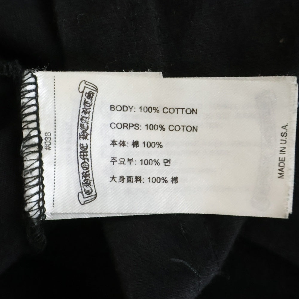 CHROME HEARTS(クロムハーツ) CH T-SHIRT スクロールラベルプリント クルーネック半袖Tシャツカットソー ブラック