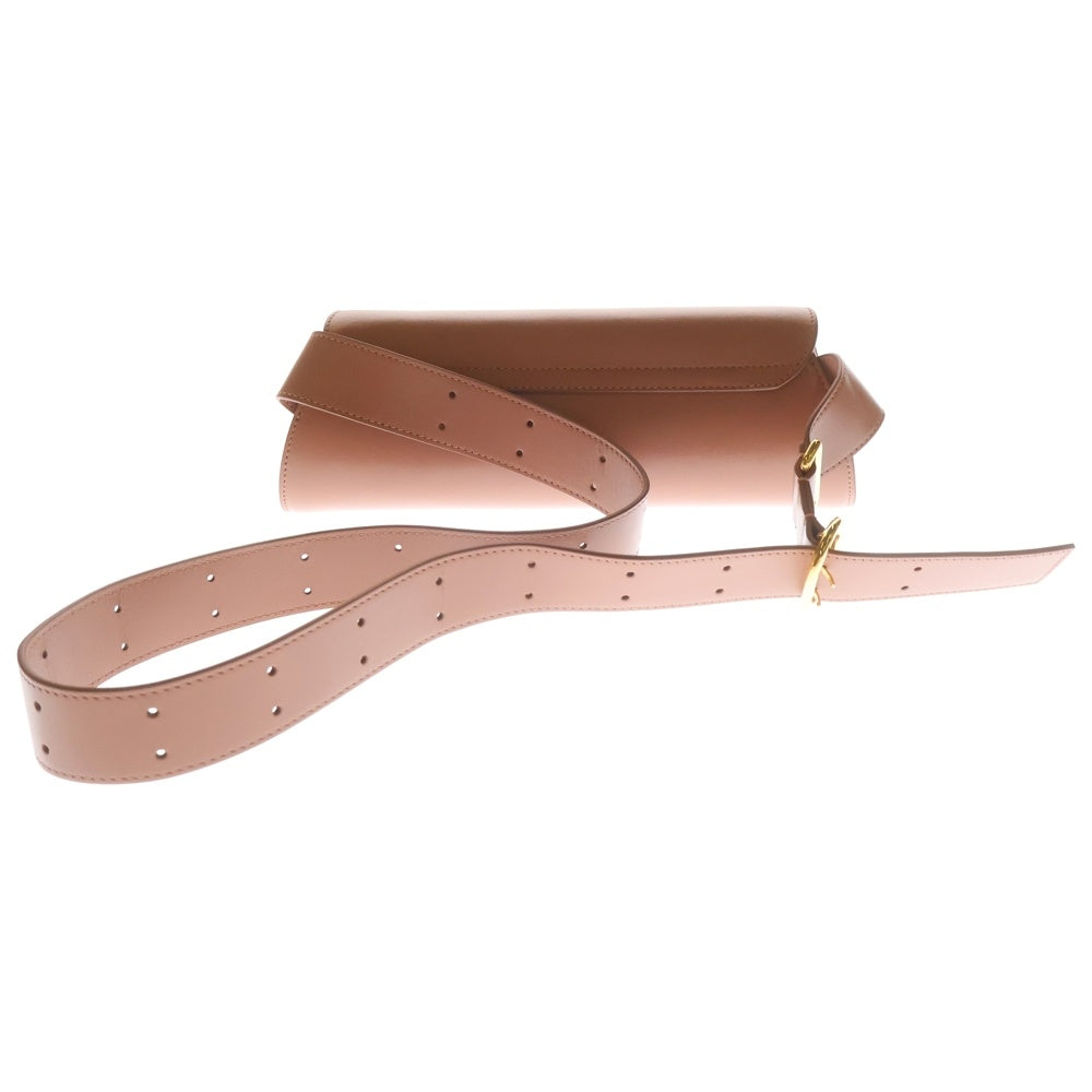 JIL SANDER(ジルサンダー) CANNOLO SMALL カンノーロ スモール レザーショルダーバッグ チェリーウッド J07WD0023 レディース