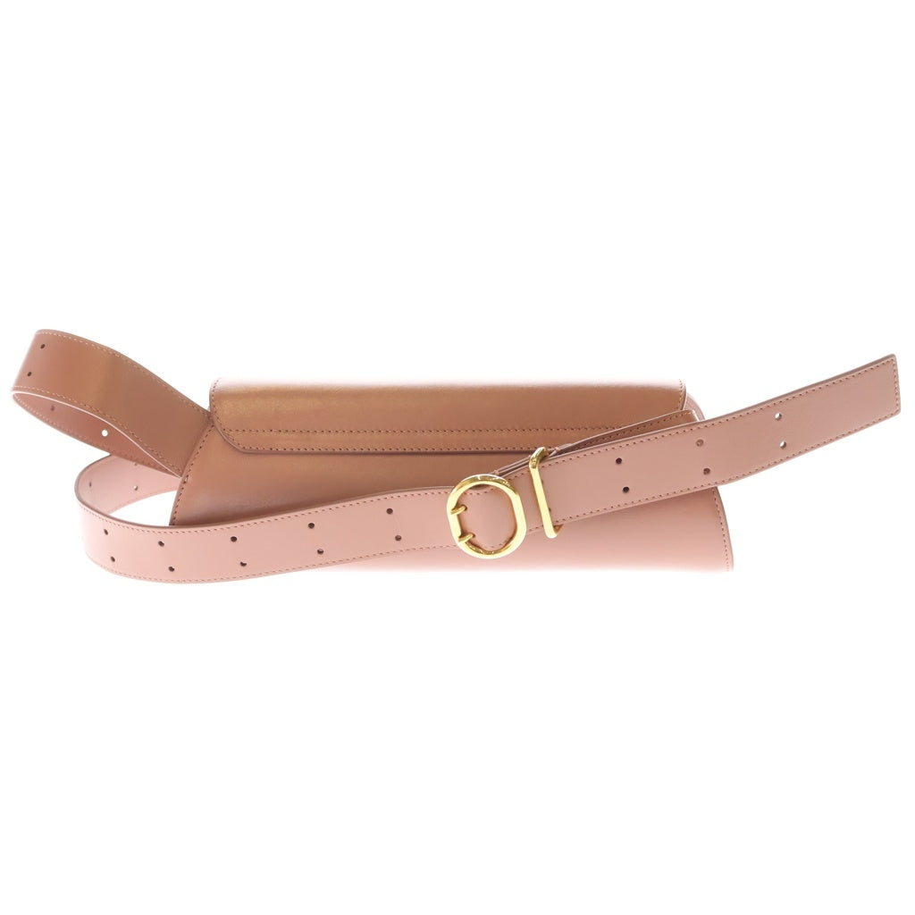JIL SANDER(ジルサンダー) CANNOLO SMALL カンノーロ スモール レザーショルダーバッグ チェリーウッド J07WD0023