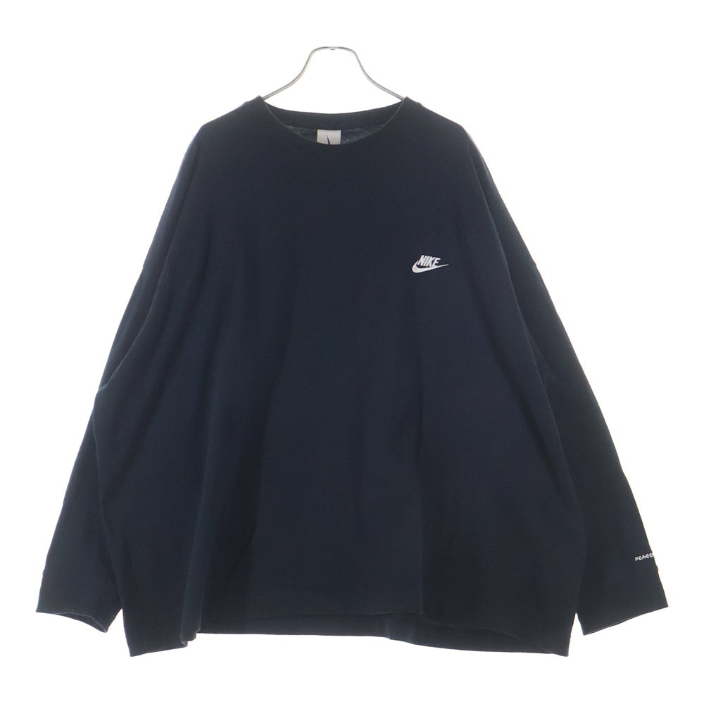 NIKE(ナイキ) ×PEACEMINUSONE LS Tee バッグデイジープリント クルーネック長袖Tシャツカットソー ブラック DR0097-010