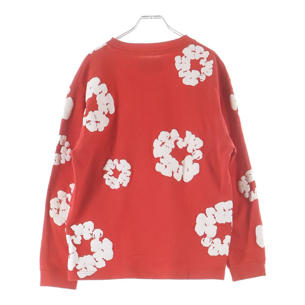 DENIM TEARS(デニムティアーズ) COTTON WREATH LONG SLEEVE T-shirt コットンクルーネック長袖Tシャツ レッド
